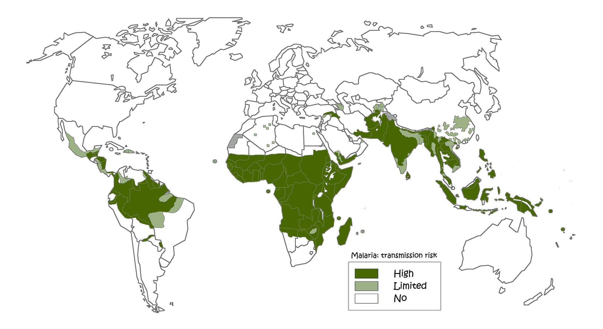 Malaria transmission map - Un air d'ailleurs