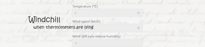 windchill calculator